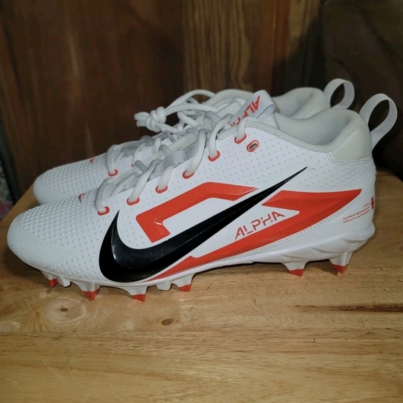 Nike Alpha Menace Men\'s Football Boots, Size 12.5, White/Orange FZ7703-103, New main image 5